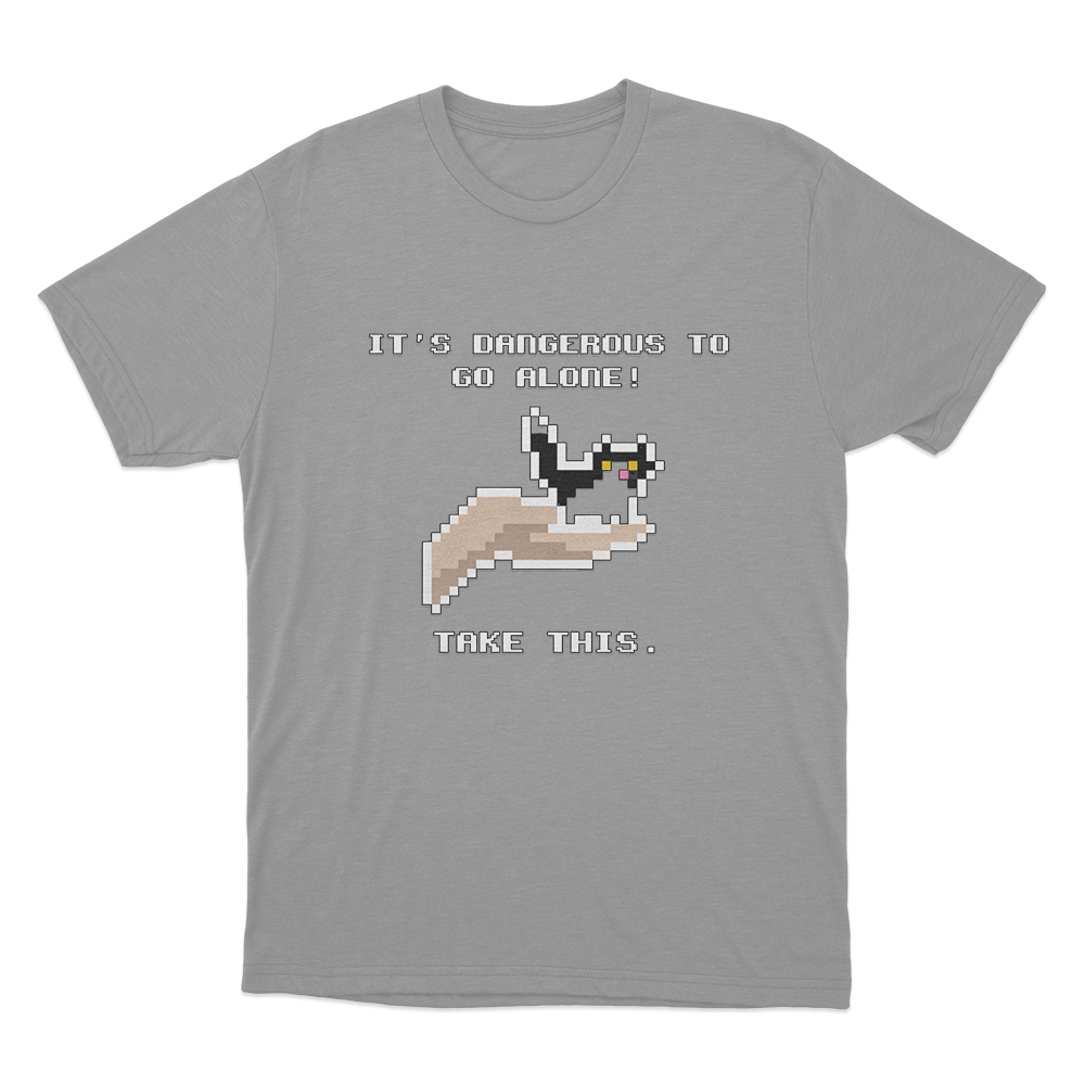 Dangerous To Go Alone Unisex T Shirt Grey Dangerous To Go Alone Unisex T Shirt Grey