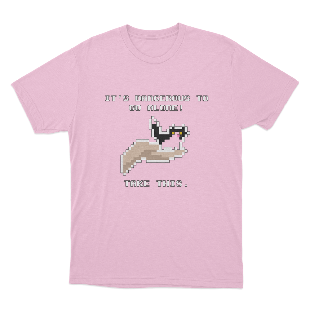 Dangerous To Go Alone Unisex T Shirt Pink Dangerous To Go Alone Unisex T Shirt Pink