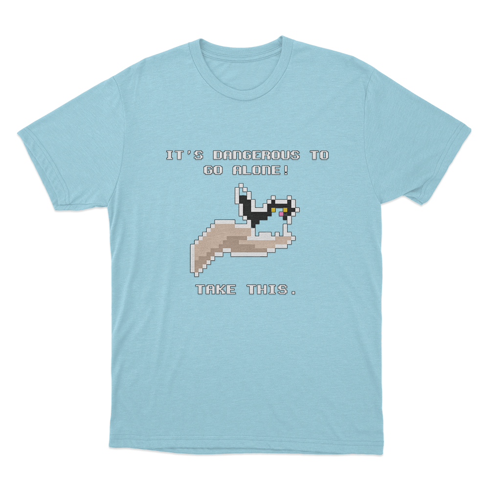 Dangerous To Go Alone Unisex T Shirt Sky Blue Dangerous To Go Alone Unisex T Shirt Sky Blue