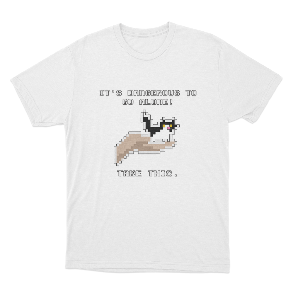 Dangerous To Go Alone Unisex T Shirt White Dangerous To Go Alone Unisex T Shirt White