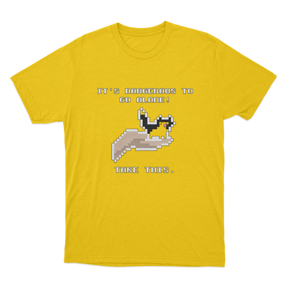 Dangerous To Go Alone Unisex T Shirt Yellow Dangerous To Go Alone Unisex T Shirt Yellow
