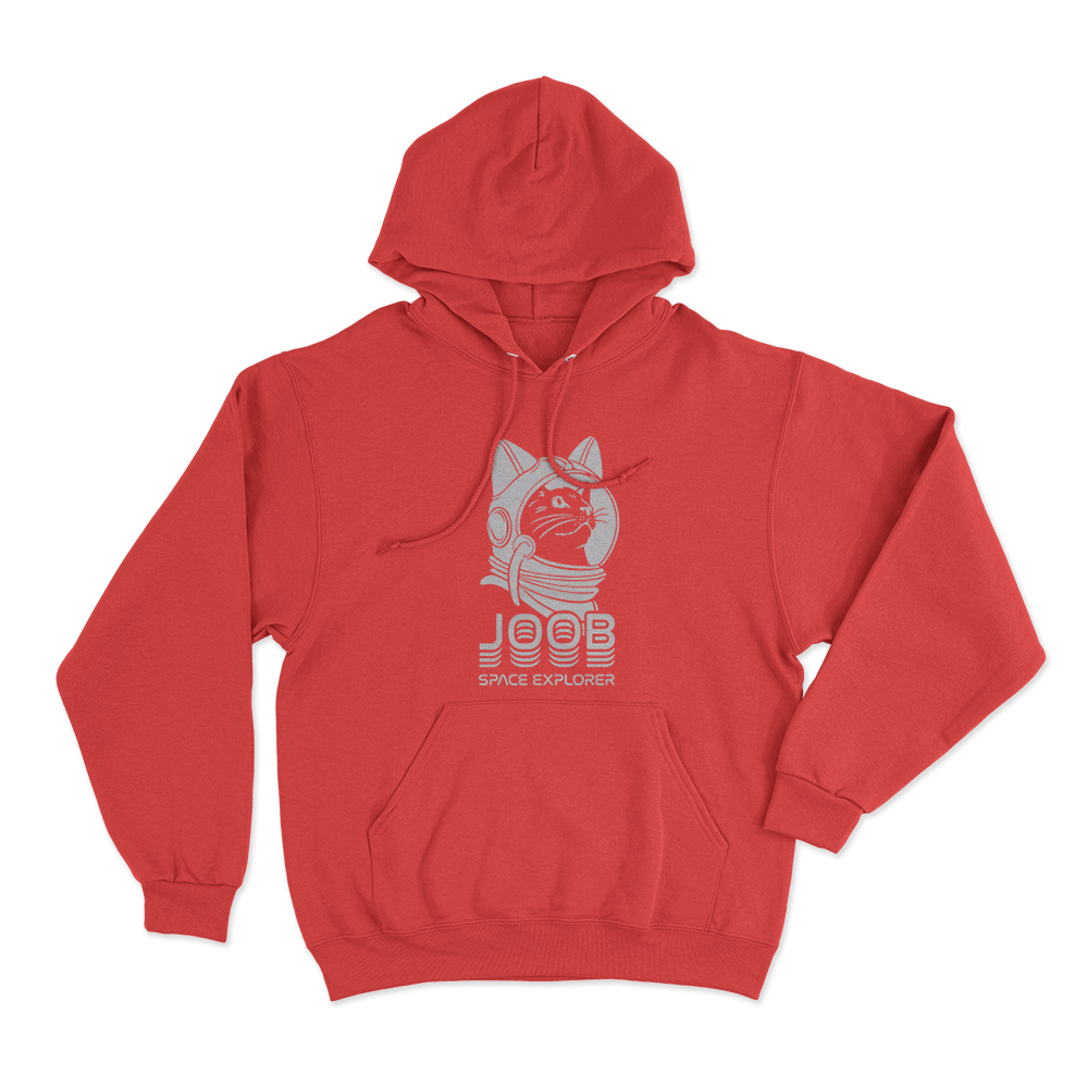 Joob Space Explorer Unisex Hoodie Red Joob Space Explorer Unisex Hoodie Red