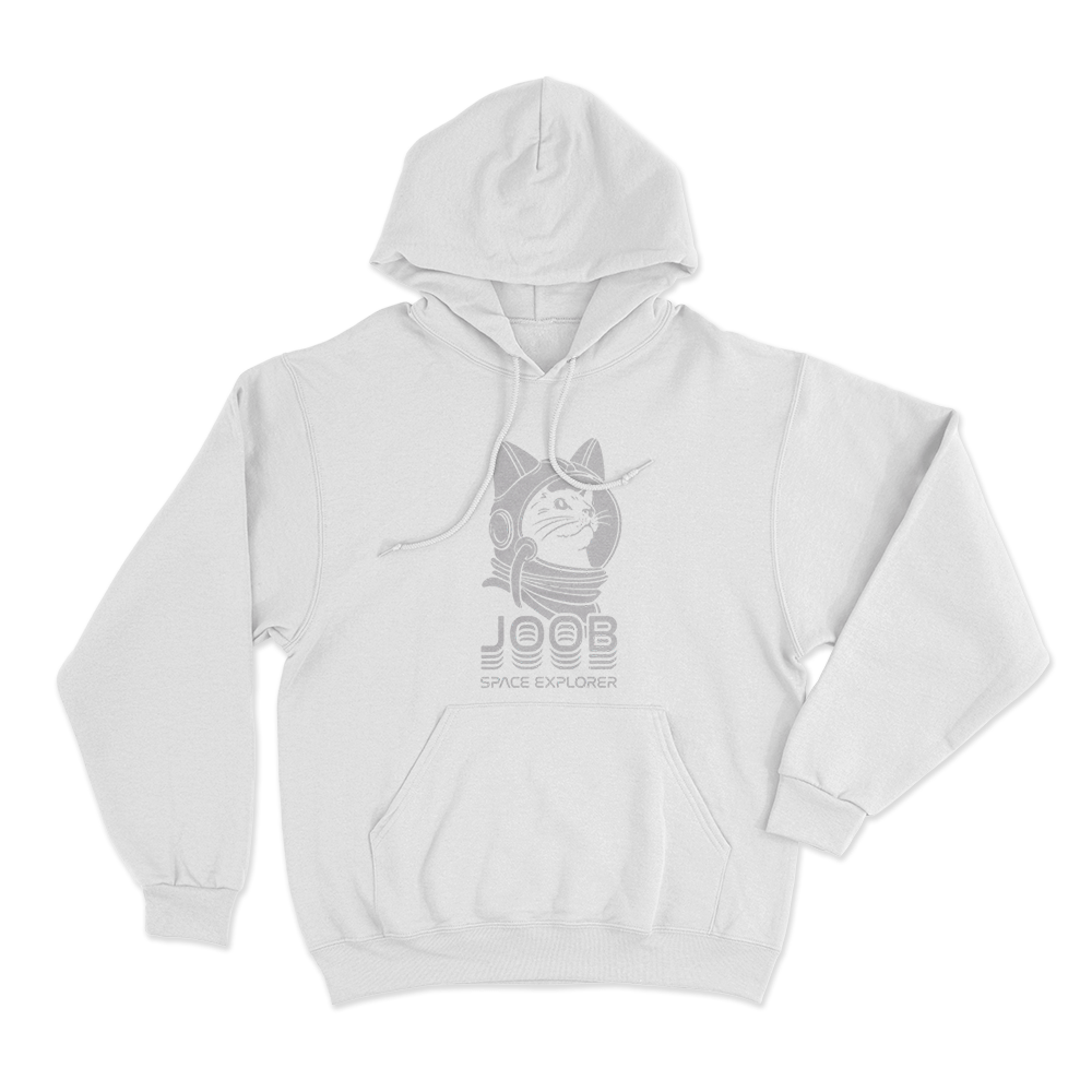 Joob Space Explorer Unisex Hoodie White Joob Space Explorer Unisex Hoodie White