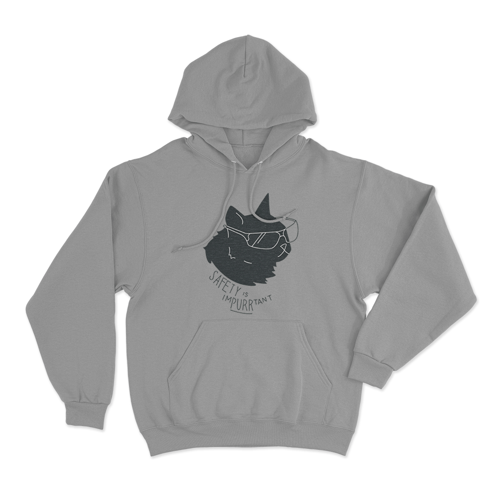 Safety is Impurrtant Unisex Hoodie Grey Safety is Impurrtant Unisex Hoodie Grey