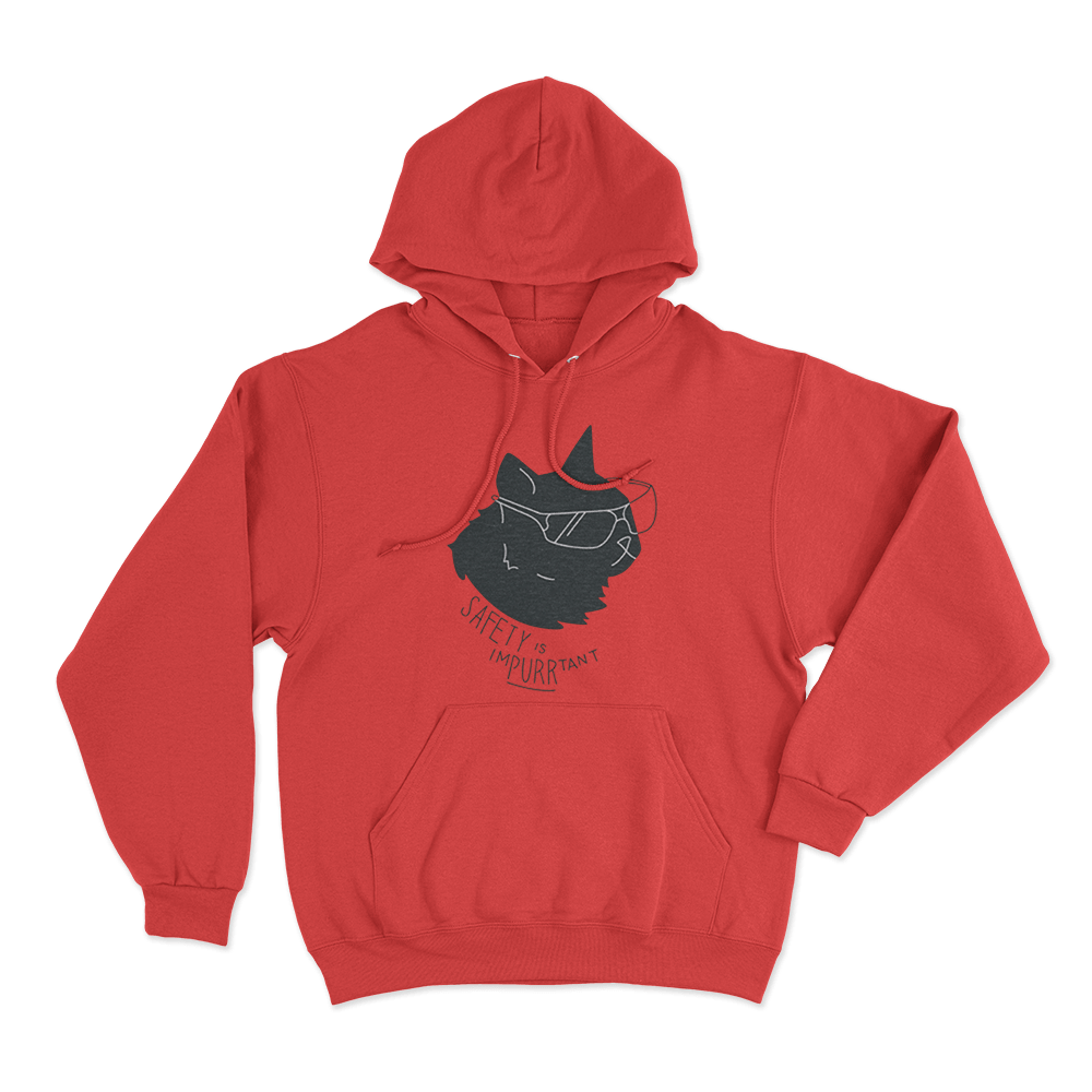 Safety is Impurrtant Unisex Hoodie Red Safety is Impurrtant Unisex Hoodie Red