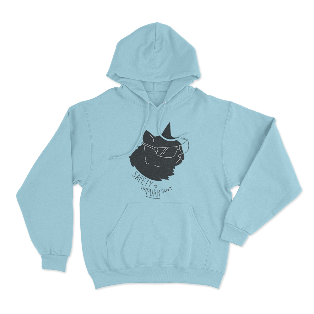 Safety is Impurrtant Unisex Hoodie Sky Blue Safety is Impurrtant Unisex Hoodie Sky Blue