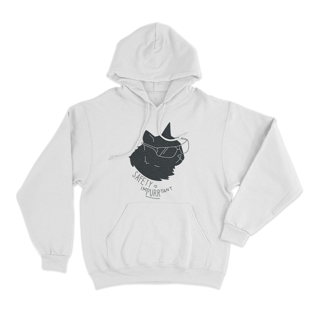 Safety is Impurrtant Unisex Hoodie White Safety is Impurrtant Unisex Hoodie White