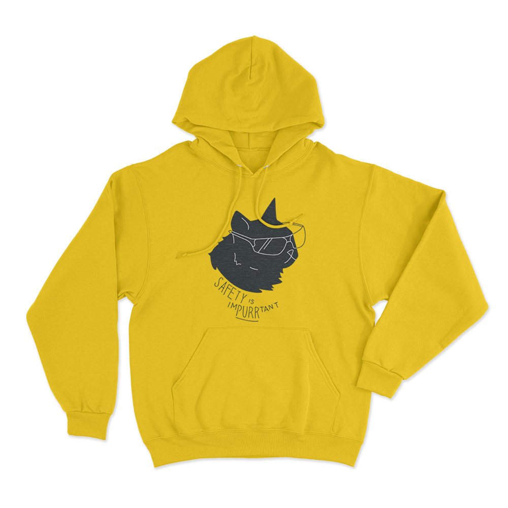 Safety is Impurrtant Unisex Hoodie Yellow Safety is Impurrtant Unisex Hoodie Yellow